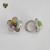 (4-0046) Stainless Steel - Flower Ring.