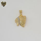 (1-2131) Gold Laminate -Indian Chief Pendants - BGF