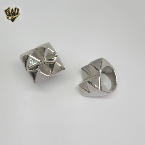 (4-0023) Stainless Steel - Geometric Ring.