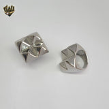 (4-0023) Stainless Steel - Geometric Ring.