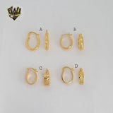 (1-2545) Gold Laminate Hoops - BGO