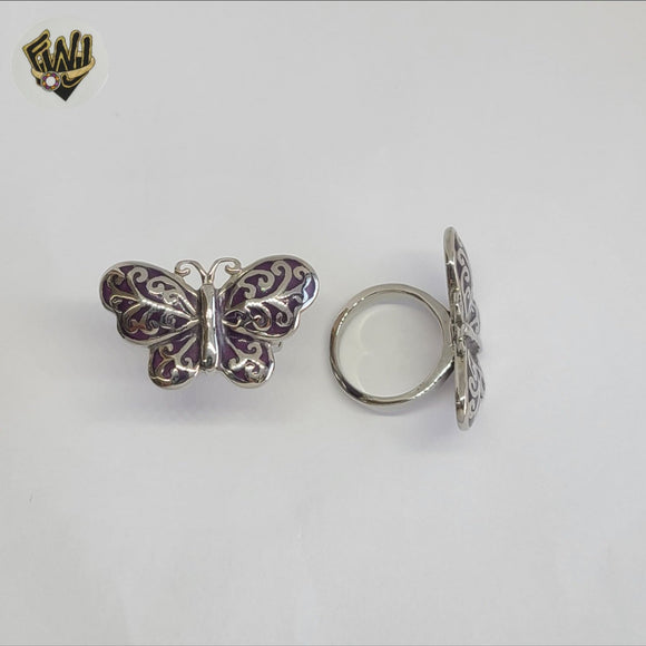 (4-0050-3) Stainless Steel -  Butterfly Ring.
