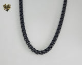 (4-3241) Stainless Steel - 6mm Black Box Link Chain -