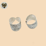 (2-5036) 925 Sterling Silver - Adjustable Flower Ring.