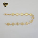 (1-0831) Gold Laminate - 8.5mm Saint Benedict Bracelet - 7.5" - BGF