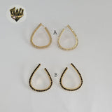 (1-1223) Gold Laminate - Zircon Earrings - BGF