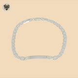 (2-0470) 925 Sterling Silver - 5.5mm Mariner Link Plate Bracelet - 9".