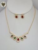 (1-6029) Gold Laminate - Multicolor Zircon Set  - BGO