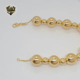 (MBRA-25-6) Gold Laminate - 13mm Beads Bracelet 8.5"  - BGF