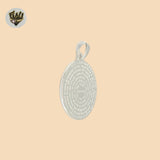 (2-1068) 925 Sterling Silver -  Prayer Medal Pendants.