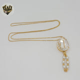 (1-6279) Gold Laminate - Adjustable Zircon Necklace - BGF
