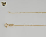 (1-1760) Gold Laminate - 1mm Twisted Curb Link Chain - BGF