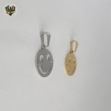 (4-2355-1) Acero inoxidable - Colgantes de cara sonriente.