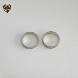 (4-0005-1) Stainless Steel - Zircon Ring.