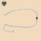 (2-0351) 925 Sterling Silver - Zircon Tennis Bracelet.