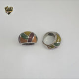 (4-0065) Stainless Steel - Stones Ring.