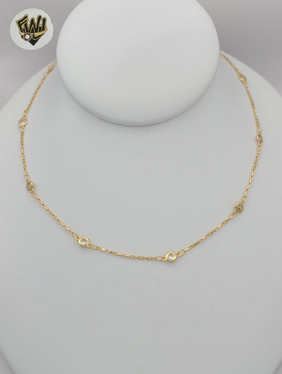 (1-6149) Laminado de Oro - Collar Círculo - BGF