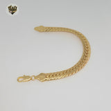 (1-0806) Gold Laminate - 10mm Curb Link Bracelet - 7.7”- BGO