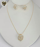 (1-6060) Gold Laminate - Two Tones Heart Set - BGF