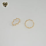 (1-3016-2) Gold Laminate - Zig Zag Ring - BGF