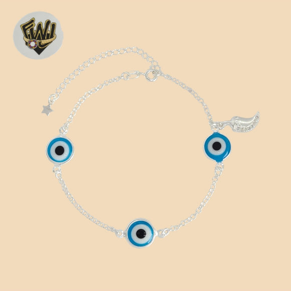 (2-0426) 925 Sterling Silver - 3mm Rolo Link Eye Bracelet.