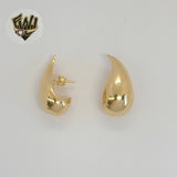 (1-2987-1) Gold Laminate - Drop Stud Earrings - BGF