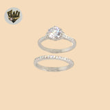 (2-5263-2) 925 Sterling Silver - Wedding Zircon Ring.