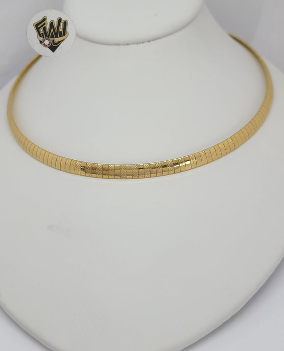 (4-7020) Stainless Steel - 6mm Omega Necklace - 17.5