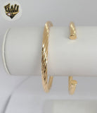 (1-4075) Gold Laminate - 4mm Twisted Open Bangles - BGF