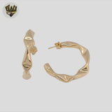 (1-2955-2) Gold Laminate - Twisted Hoops - BGF