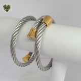 (4-5001) Stainless Steel - 6mm Rope Style Bangle.