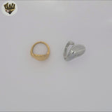 (4-0007) Stainless Steel - Open Teardrop Ring.