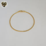 (1-0427)Gold Laminate - 2.5mm Flat Curb Link Bracelet - BGF