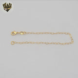 (1-0848) Gold Laminate - 1mm Hearts Link Bracelet - BGF