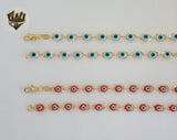 (1-1546 C-D) Gold Laminate - 6mm Evil Eye Link Chain - BGF