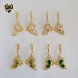 (1-1208-1) Laminado de Oro - Aretes Mariposa - BGO