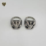 (4-0021) Stainless Steel - Skull Men Ring.