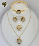 (4-7025) Stainless Steel - 1mm Round Zircon Full Set - 18"