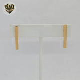 (1-1230-1) Gold Laminate - Long Squared Earrings - BGF