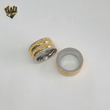 (4-0060-1) Stainless Steel - Double Band Ring.