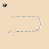 (2-0366) 925 Sterling Silver - 3mm Balls Link Bracelet.