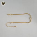 (1-0532) Gold Laminate - 3mm Zircon Bracelet - 7.25" - BGF