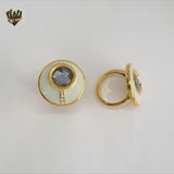 (4-0070-1) Stainless Steel - White Stone Ring.
