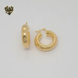 (1-2926-2) Gold Laminate - Chunky Tube Hoops - BGF
