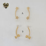 (1-1236-2) Laminado Oro - Pendientes Largos - BGF