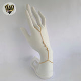 (1-0569) Gold Laminate - 2mm Hand Chain Bracelet - 7.5" - BGF