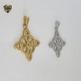 (4-2333) Stainless Steel - Good Luck Knot Pendants.