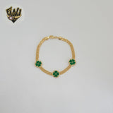 (1-0758) Gold Laminate - 5mm Four Leaf Bracelet - BGF