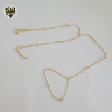 (1-0551)Gold Laminate - 1mm Hand Chain Bracelet- BGF