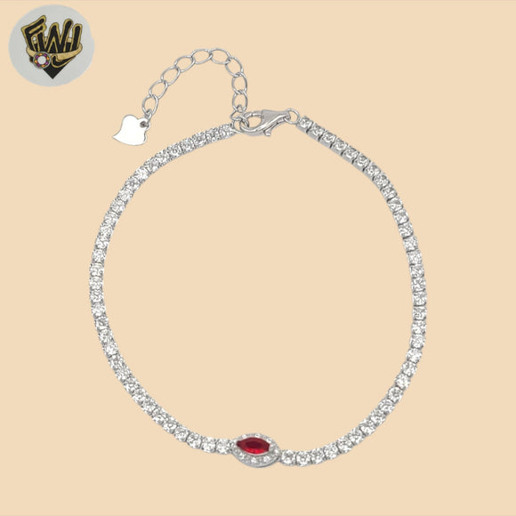 (2-0351) 925 Sterling Silver - Zircon Tennis Bracelet.